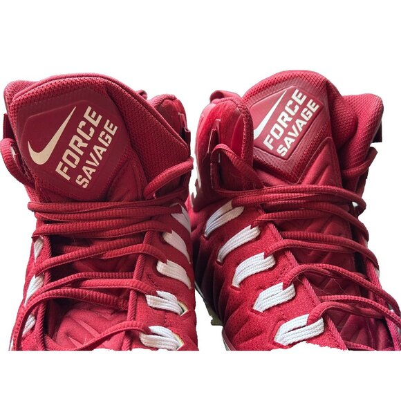 Nike Force Savage Pro TD Football Cleats Red Size 15 Mens 918346-616 NWOB - Picture 2 of 8